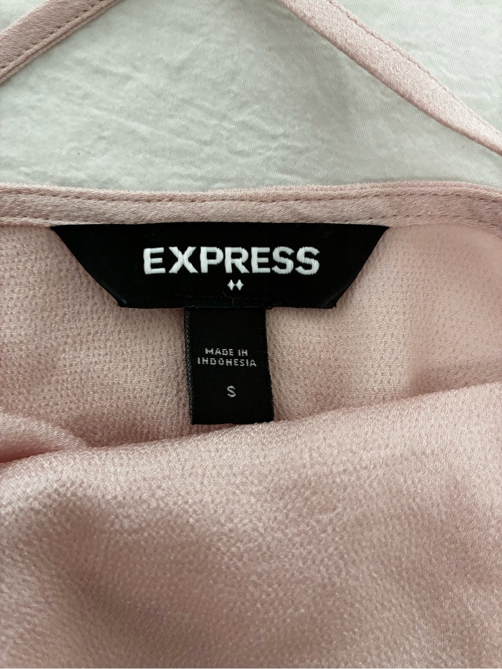 Express Blush Pink Strappy Bodysuit with Cross-Back - Picture 2 of 4
